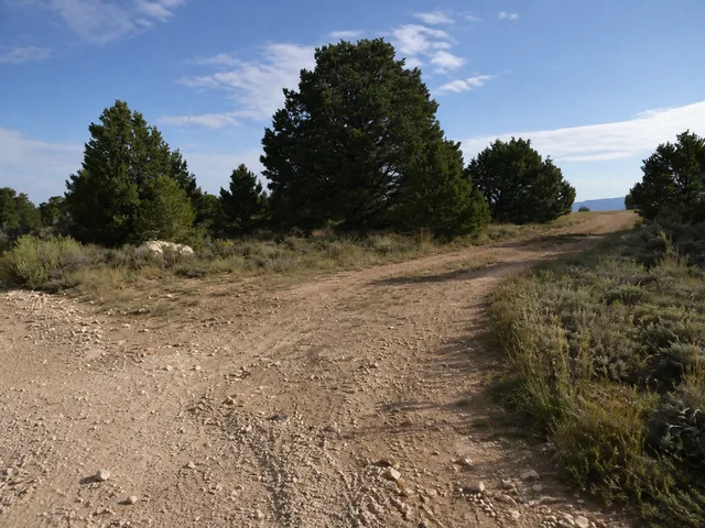 the gravel approach to the overlook on Yampa Bench Road in Dinosaur National Monument.