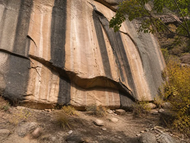 the protected petroglyph panel on Yampa Bench Road in Dinosaur National Monument.