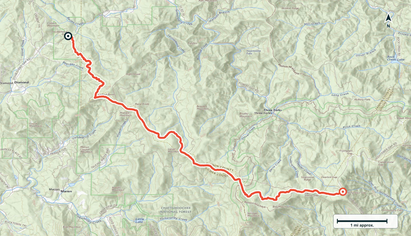 Springer Mountain Road in Georgia