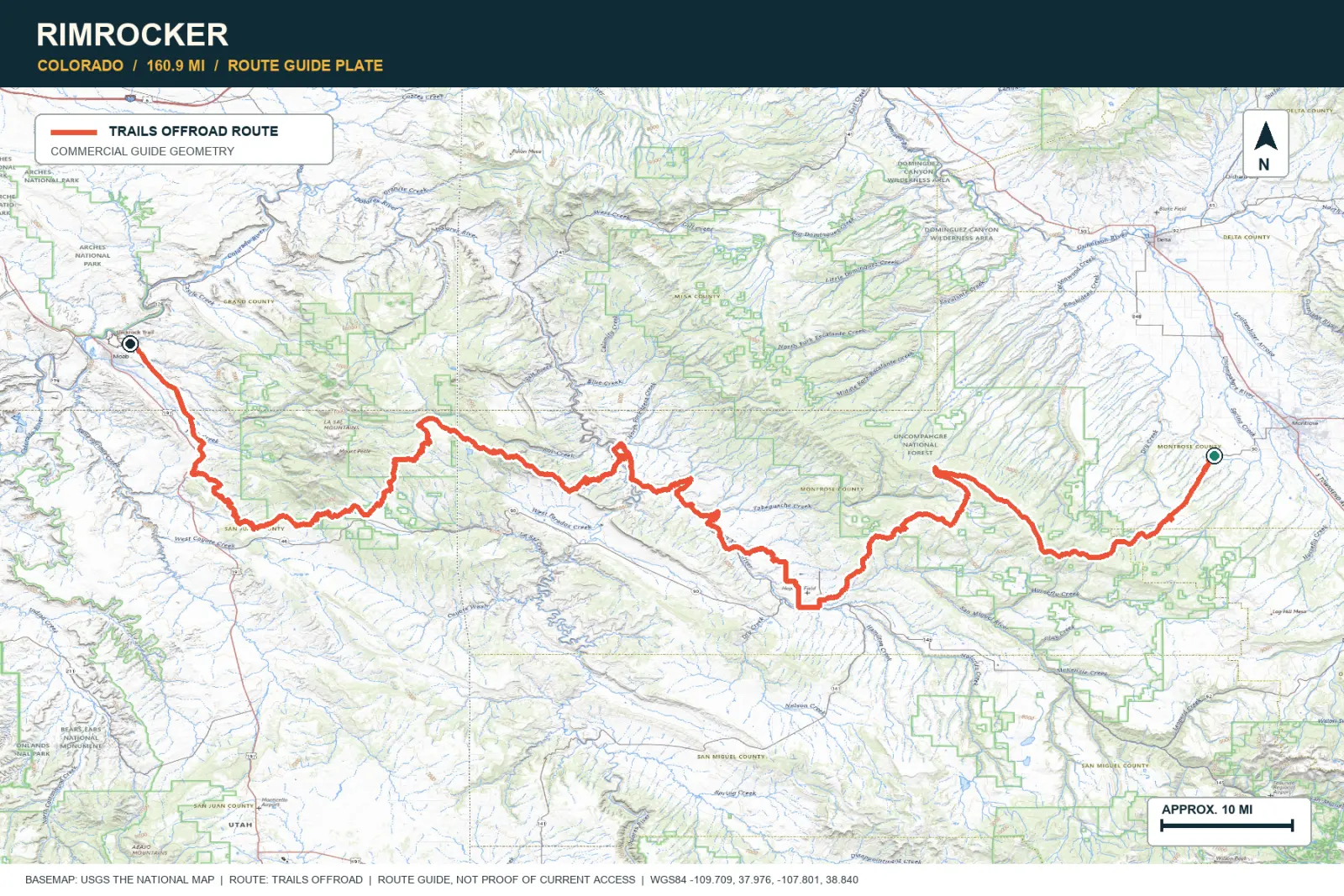 Topographic route map for Rimrocker