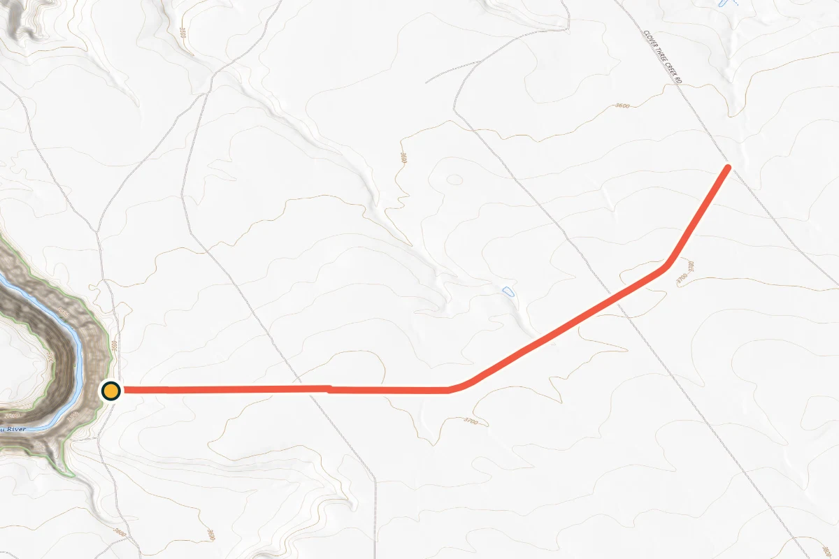 USGS topographic map of the exact road ending at Bruneau Canyon Overlook