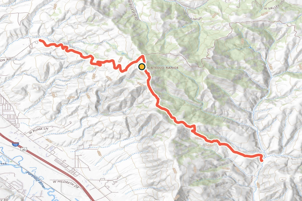USGS topographic map of BLM Route 0301 across Chinese Peak