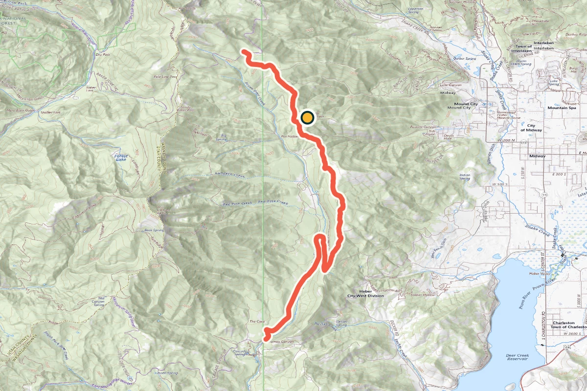 USGS topographic map of Cummings Parkway on Middle Mountain