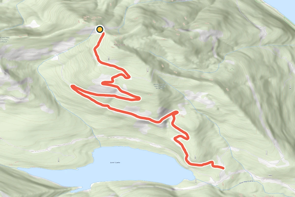 USGS topographic map of the exact Roaring Ridge Lookout route