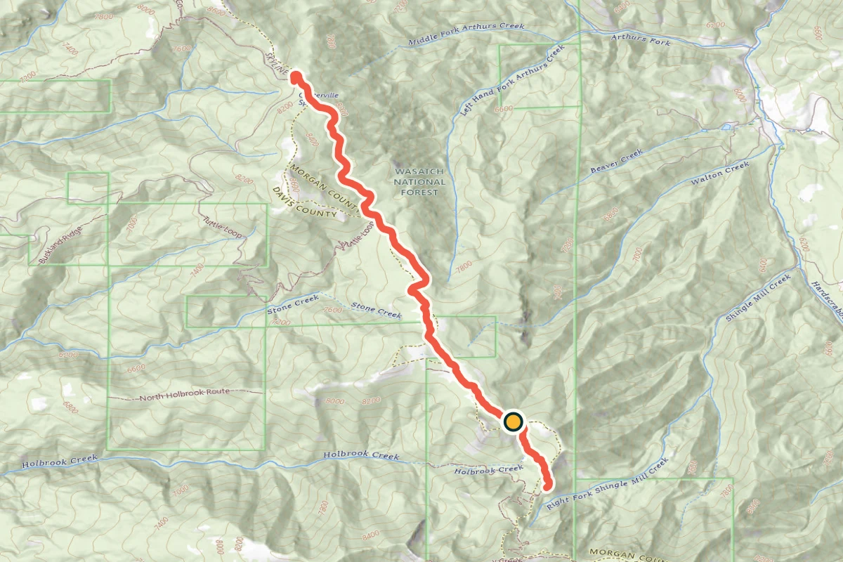 USGS topographic map of Sessions Mountain Road and its rocky ridge overlook